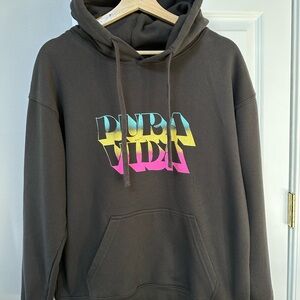 Pura Vida Women’s Brown Hoodie with Gradient Logo size M